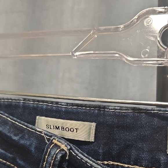 Vigoss Women's Slim Boot Cut Jeans in Faded Distressed Blue Size 14 - Picture 3 of 14